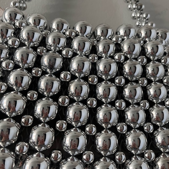 H&M Silver Mirrored evening bag - Picture 4 of 10